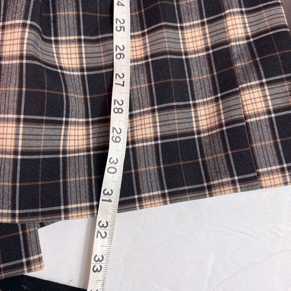 Reclaimed Vintage Two-Tone Beige & Black Plaid Blazer Jacket Unisex Size 42 - Picture 8 of 10